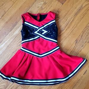 Small child Weissman Red and Black sequined cheer dress